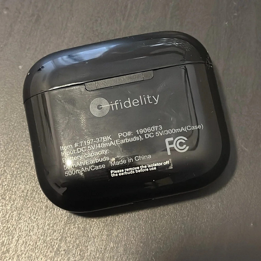 Auto Pairing True Wireless Earbuds Black with Adidas Logo